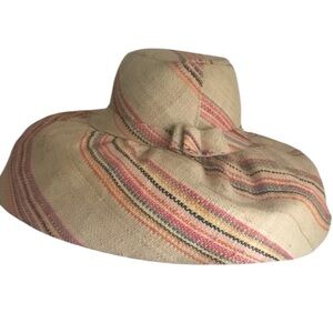 Anthropologie Raffia Wide Brim Hat